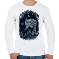 PRINTFASHION Ormányos - Férfi hosszú ujjú póló - Fehér férfi póló