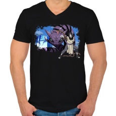 PRINTFASHION Orochimaru - Férfi V-nyakú póló - Fekete