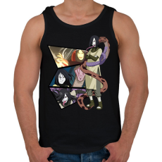 PRINTFASHION Orochimaru montázs - Férfi atléta - Fekete