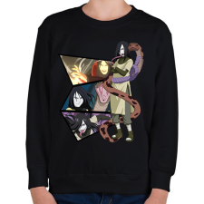 PRINTFASHION Orochimaru montázs - Gyerek pulóver - Fekete gyerek pulóver, kardigán