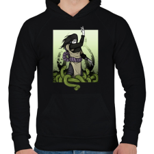 PRINTFASHION Orochimaru with snakes - Férfi kapucnis pulóver - Fekete férfi pulóver, kardigán