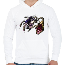 PRINTFASHION Orocsimaru - Férfi kapucnis pulóver - Fehér férfi pulóver, kardigán