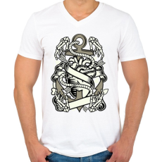 PRINTFASHION Örök szerelem - Férfi V-nyakú póló - Fehér