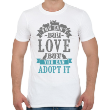 PRINTFASHION Örökbefogadás - Férfi póló - Fehér férfi póló