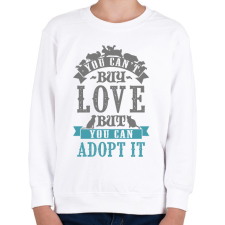 PRINTFASHION Örökbefogadás - Gyerek pulóver - Fehér gyerek pulóver, kardigán