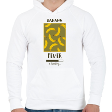 PRINTFASHION Örökké banán - Férfi kapucnis pulóver - Fehér férfi pulóver, kardigán