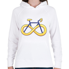 PRINTFASHION Örökké bringás - Női kapucnis pulóver - Fehér