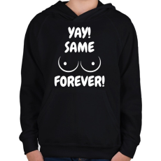 PRINTFASHION Örökké együtt! - Gyerek kapucnis pulóver - Fekete