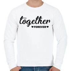 PRINTFASHION Örökké együtt - páros 2 - Férfi pulóver - Fehér