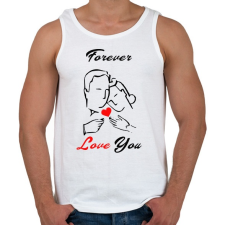PRINTFASHION örökké szeretlek - Férfi atléta - Fehér atléta, trikó