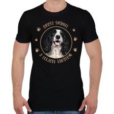 PRINTFASHION Orosz spániel - Legjobb barát - Férfi póló - Fekete férfi póló