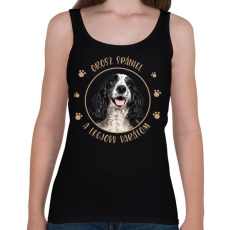 PRINTFASHION Orosz spániel - Legjobb barát - Női atléta - Fekete