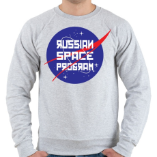 PRINTFASHION Orosz űrprogram - Férfi pulóver - Sport szürke