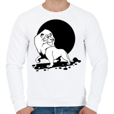 PRINTFASHION Oroszlán - Az állatok királya - Férfi pulóver - Fehér férfi pulóver, kardigán