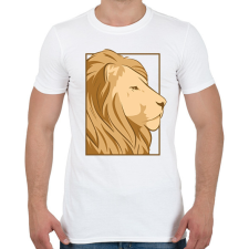 PRINTFASHION Oroszlán - Férfi póló - Fehér férfi póló