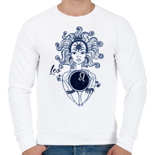PRINTFASHION oroszlán - Férfi pulóver - Fehér férfi pulóver, kardigán
