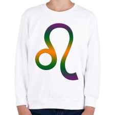 PRINTFASHION Oroszlán - Gyerek pulóver - Fehér gyerek pulóver, kardigán