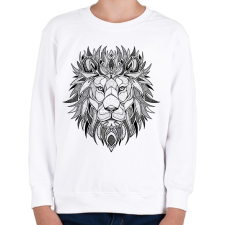 PRINTFASHION Oroszlán - Gyerek pulóver - Fehér gyerek pulóver, kardigán