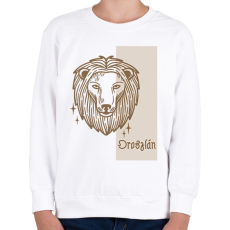PRINTFASHION Oroszlán horoszkóp - Gyerek pulóver - Fehér