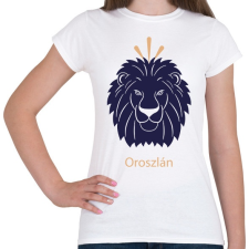 PRINTFASHION Oroszlán minta - Női póló - Fehér női póló