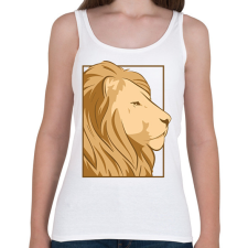 PRINTFASHION Oroszlán - Női atléta - Fehér női trikó