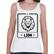 PRINTFASHION oroszlán - Női atléta - Fehér női trikó