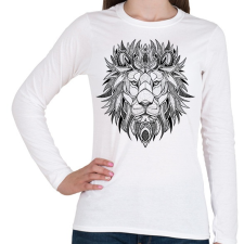 PRINTFASHION Oroszlán - Női hosszú ujjú póló - Fehér női póló