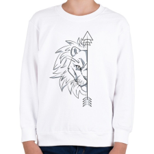 PRINTFASHION Oroszlán páros férfi 2 - Gyerek pulóver - Fehér gyerek pulóver, kardigán