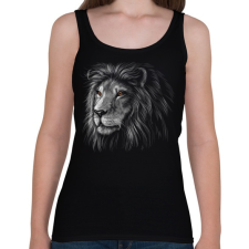 PRINTFASHION Oroszlan portré - Női atléta - Fekete női trikó