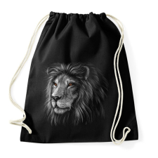 PRINTFASHION Oroszlan portré - Sportzsák, Tornazsák - Fekete tornazsák