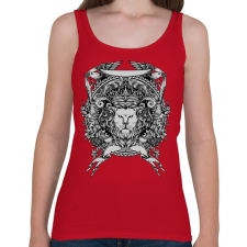 PRINTFASHION Oroszlán trón - Női atléta - Cseresznyepiros női trikó
