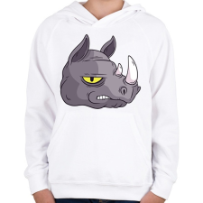 PRINTFASHION Orrszarvú - Gyerek kapucnis pulóver - Fehér gyerek pulóver, kardigán