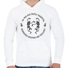 PRINTFASHION Őrült barát - Férfi kapucnis pulóver - Fehér férfi pulóver, kardigán