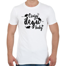 PRINTFASHION Őrült degus hölgy - Férfi póló - Fehér