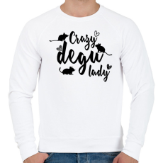 PRINTFASHION Őrült degus hölgy - Férfi pulóver - Fehér