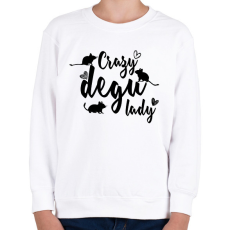 PRINTFASHION Őrült degus hölgy - Gyerek pulóver - Fehér