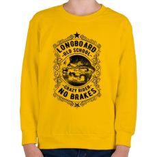 PRINTFASHION Őrült gördeszkás - Gyerek pulóver - Sárga