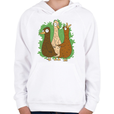 PRINTFASHION Őrült kacsák - Gyerek kapucnis pulóver - Fehér gyerek pulóver, kardigán