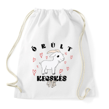 PRINTFASHION Őrült kecskés nő - Sportzsák, Tornazsák - Fehér tornazsák