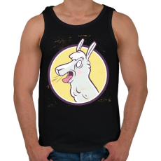 PRINTFASHION Őrült láma - Férfi atléta - Fekete