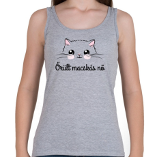 PRINTFASHION Őrült macskás nő - Női atléta - Sport szürke