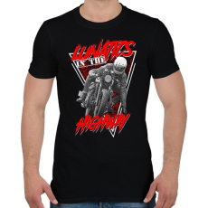 PRINTFASHION Őrült motoros az országúton - Férfi póló - Fekete