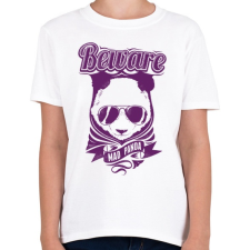 PRINTFASHION Őrült panda - Gyerek póló - Fehér gyerek póló