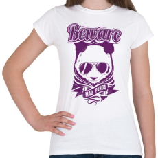 PRINTFASHION Őrült panda - Női póló - Fehér