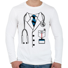 PRINTFASHION orvos egyenruha - Férfi hosszú ujjú póló - Fehér férfi póló