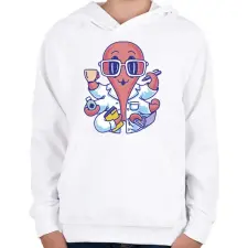 PRINTFASHION Orvos polip - Gyerek kapucnis pulóver - Fehér gyerek pulóver, kardigán