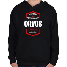 PRINTFASHION Orvos prémium minőség - Gyerek kapucnis pulóver - Fekete gyerek pulóver, kardigán