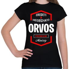PRINTFASHION Orvos prémium minőség - Női póló - Fekete
