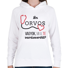 PRINTFASHION Orvos varázserő - Női kapucnis pulóver - Fehér