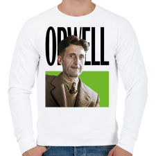 PRINTFASHION Orwell - Önarckép - Férfi pulóver - Fehér férfi pulóver, kardigán